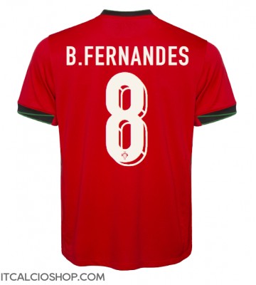 Portogallo Bruno Fernandes #8 Prima Maglia Europei 2024 Manica Corta
